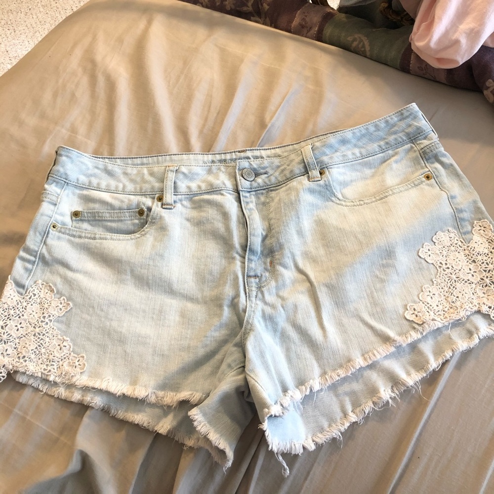 American Eagle Stretch Embroidered Shorts